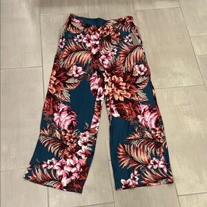 New Soft Surroundings Floral Wide-Leg Pants Size M